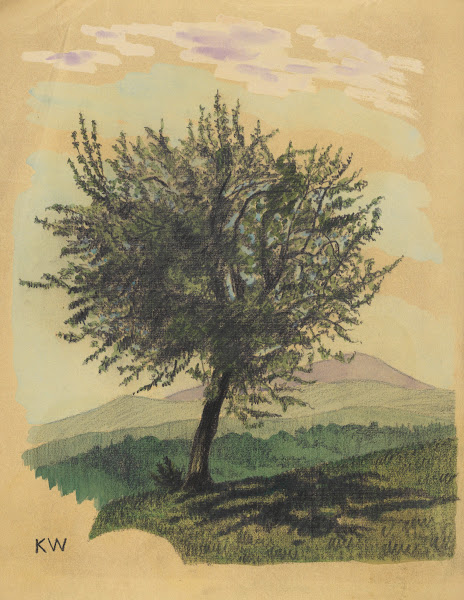 Ohne Titel Laubbaum in Landschaft around 1924