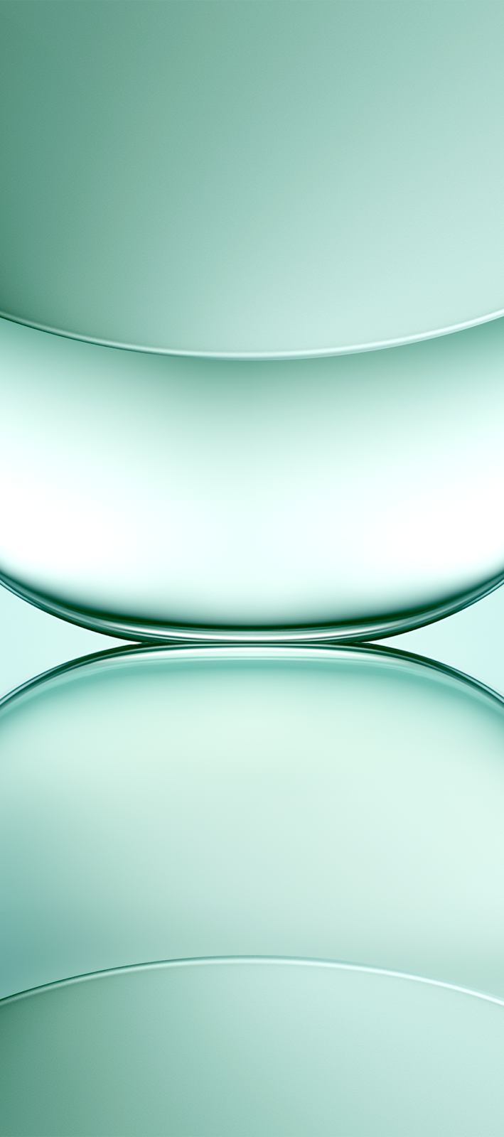 Soft Aqua Abstract Curve Reflection - Digital Abstract Art Full HD iPhone Wallpaper (1080x2436)
