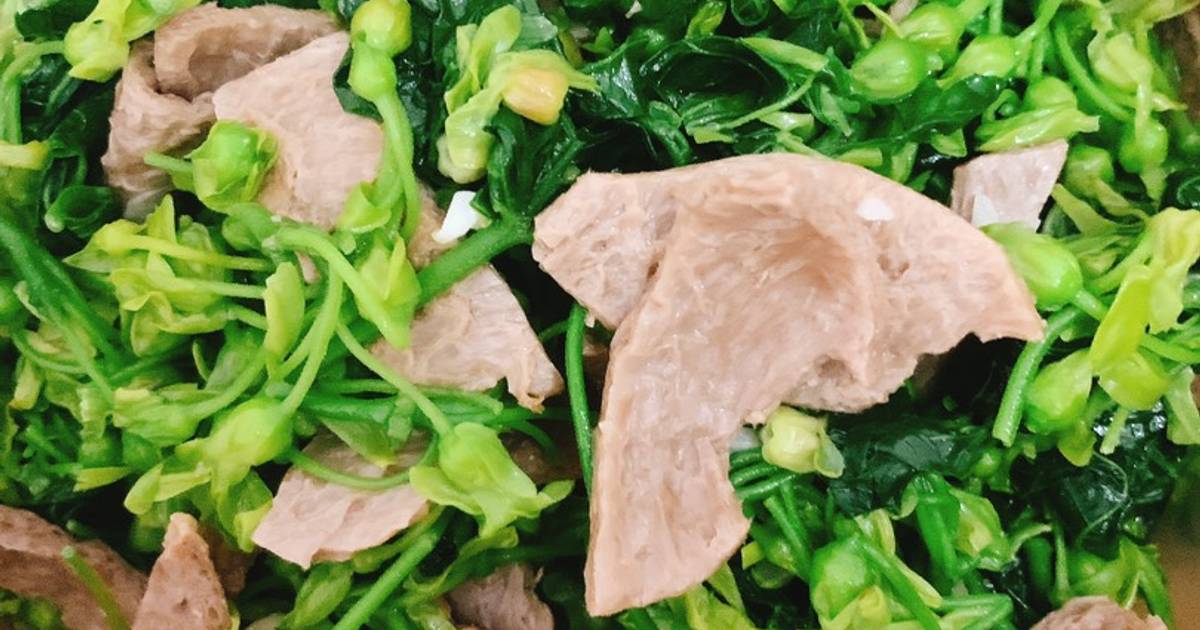 Món chay: hoa thiên lý xào bò lát chay