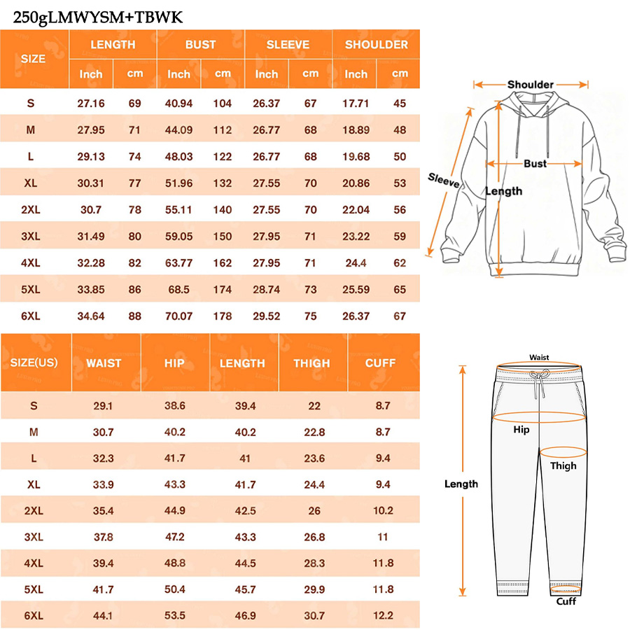 AOP 250g Hoodie Double Hood + Universal Sweatpants