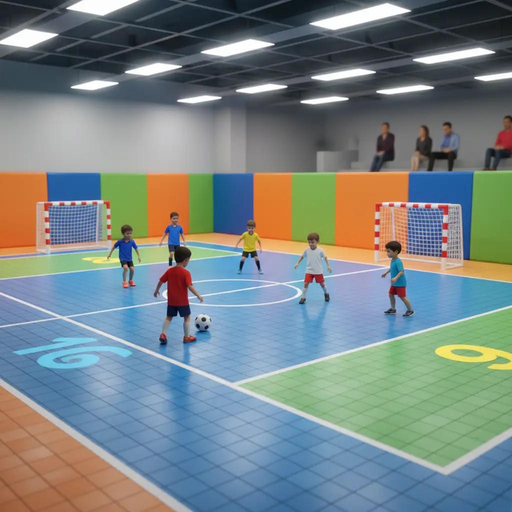Berapa ukuran lapangan futsal untuk anak-anak