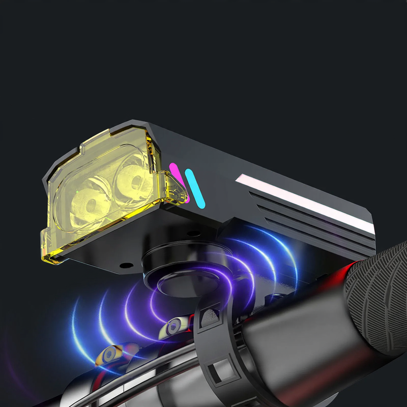 Bicycle lighting, front and rear lights, night ride