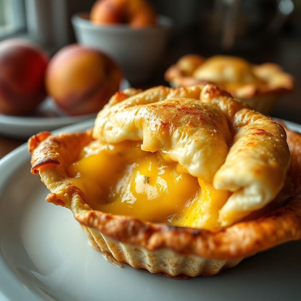 Easy Peach Pie Cruffins Recipe for Breakfast or Brunch – 5-Ingredient Flaky Pastry