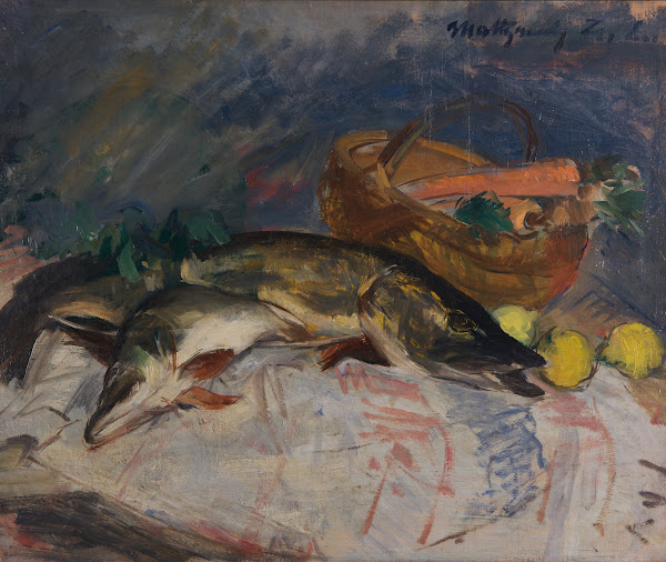 Stillleben mit Fischen Fische 1921