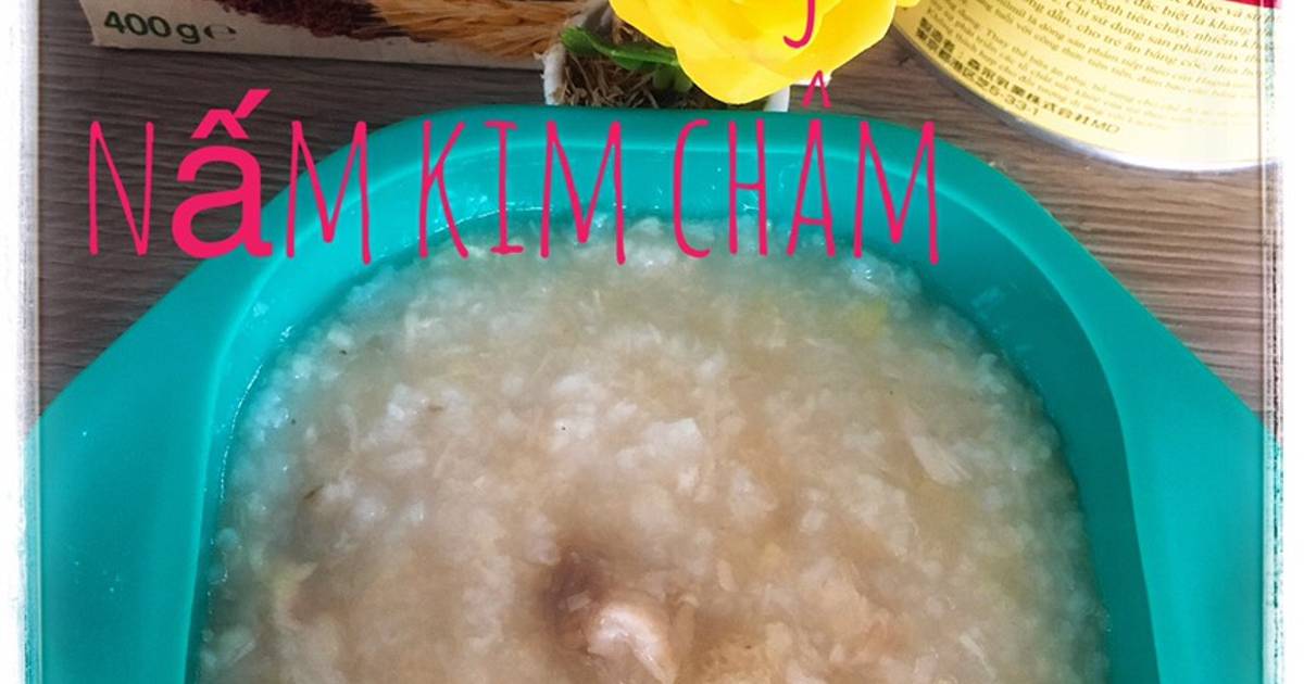 Cháo cá lăng nấm kim châm