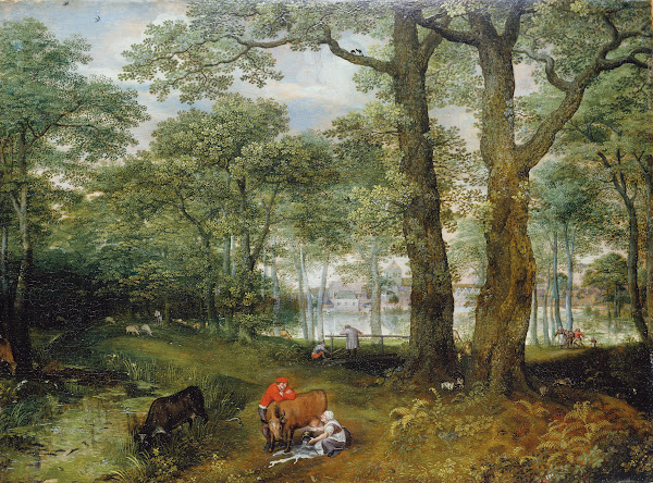 Animals Grazing beneath Trees 1573