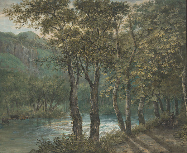 Sunlight Filtering through Trees along the River Sihl 1792