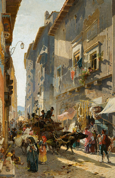 Die Via del Mercato in Rom 1886