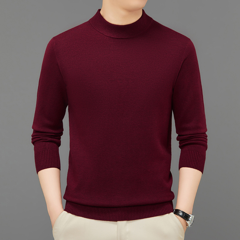 Herren-Strickpullover mit Stehkragen
