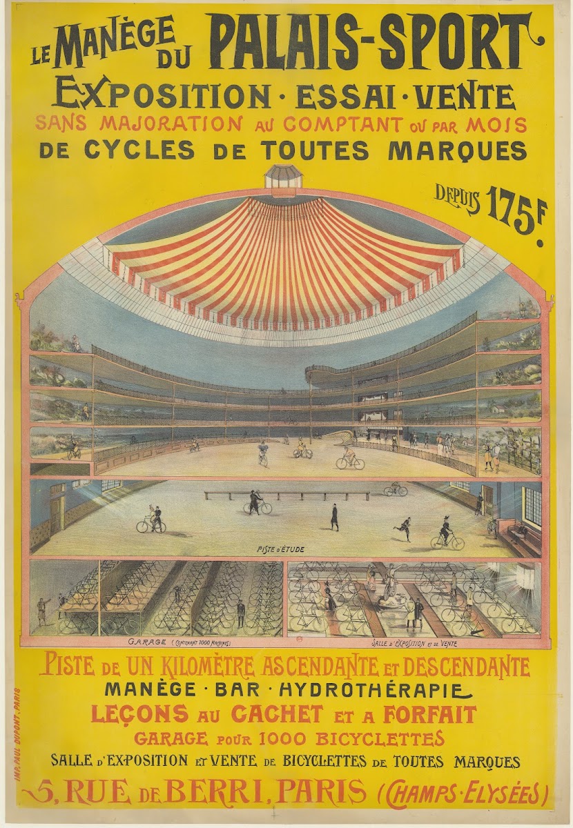 Le manège Palais Sport exposition essai vente de cycles de toutes marques 5 rue