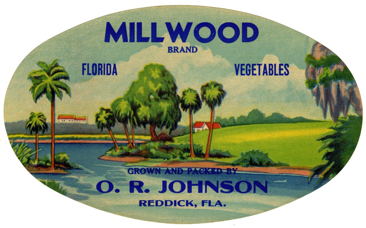 Millwood Brand Florida Vegetables Label 1930 1950