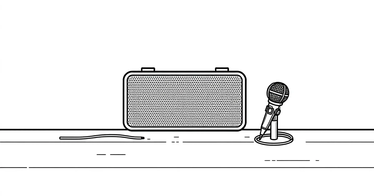 물리적 거리와 방향성 휴대용 스피커 마이크 하울링 방지 이미지