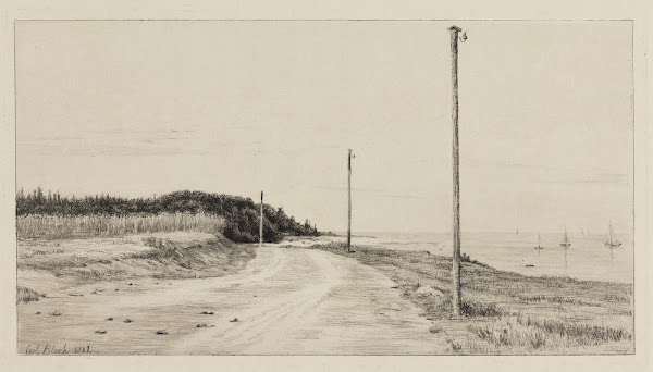 Strandvejen ved Hornbæksplantagen 1882