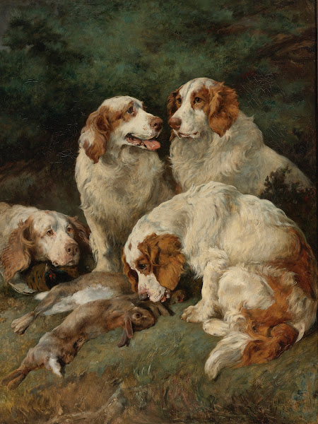 Clumber Spaniels With Thedays Bag 1883