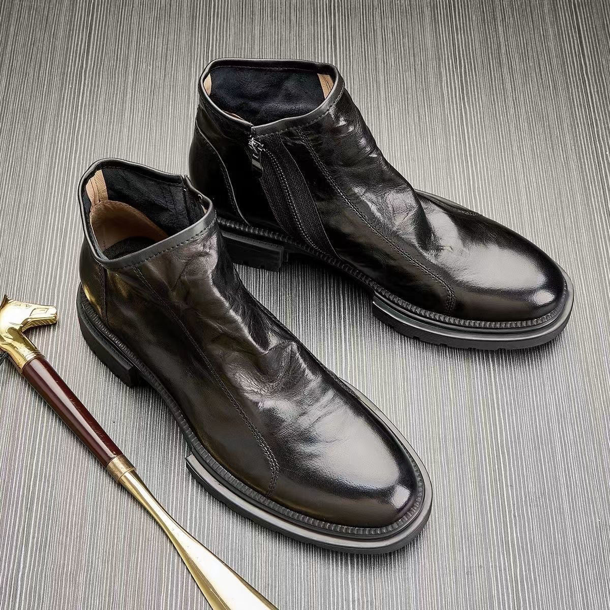 Men's Chelsea Boots made of Cowhide Leather, Breathable