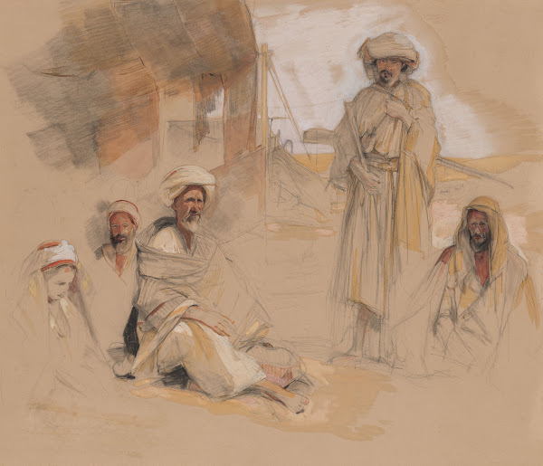 A Bedouin Encampment at Gebel Tor in the Sinai Desert ca 1842 1843