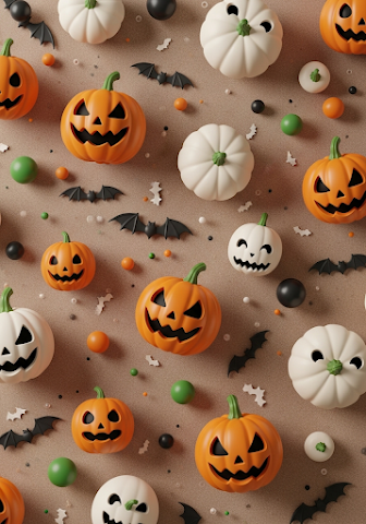 Halloween Pumpkin Candy Pattern