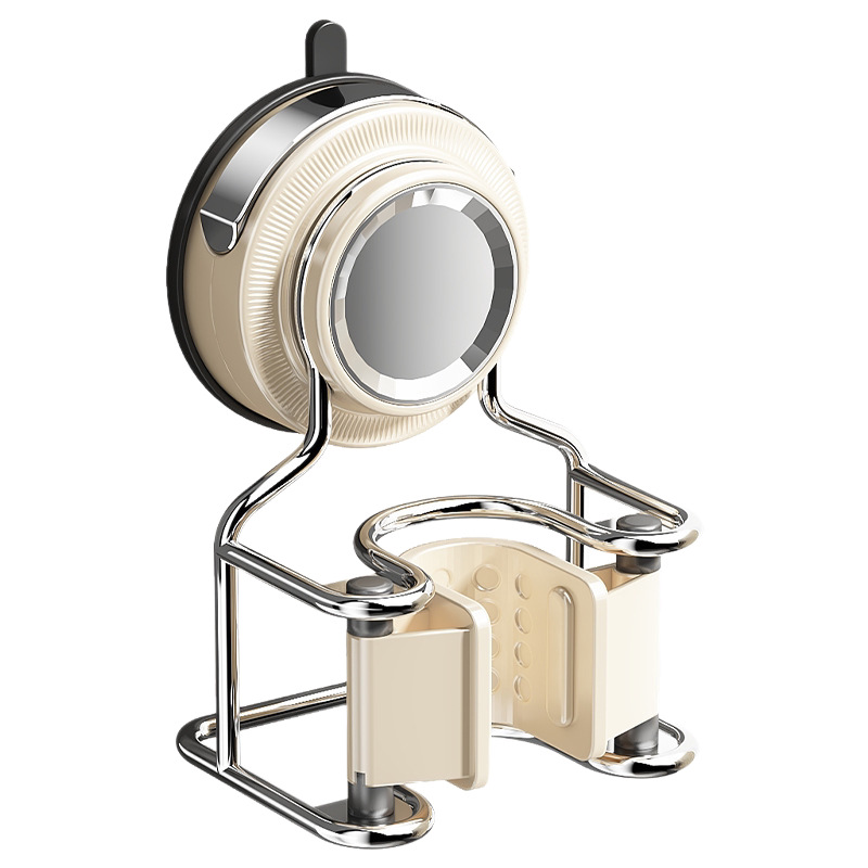 Suction cup wall holder for mop and broom without drilling