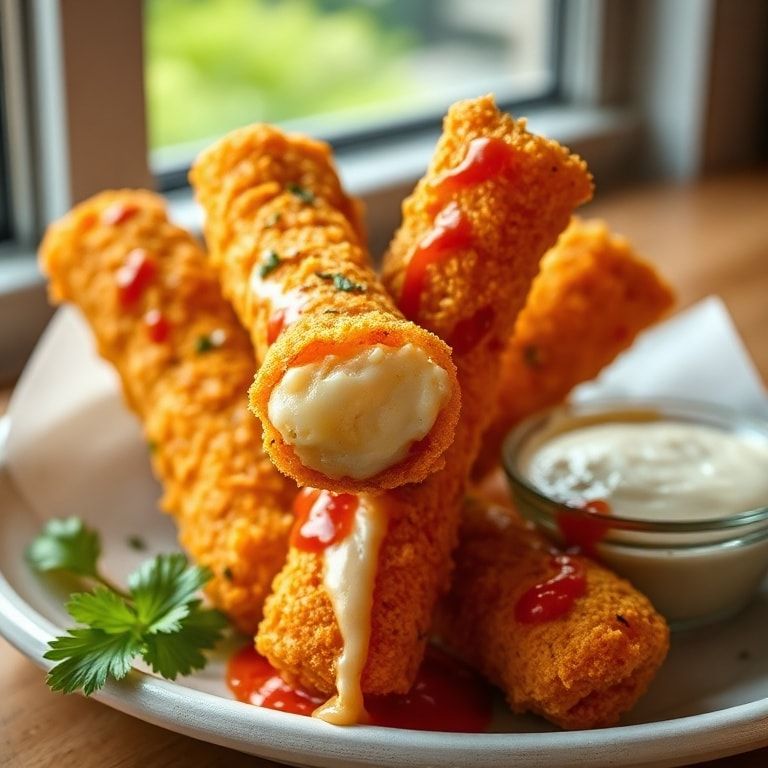 Hot Cheeto Mozzarella Sticks (Crispy & Cheesy) — Easy Homemade Snack finished