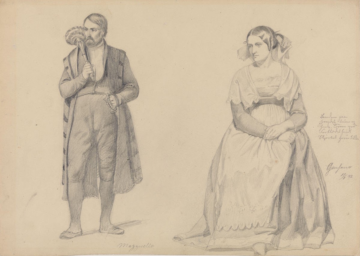 Italiensk mann og kvinne 1842