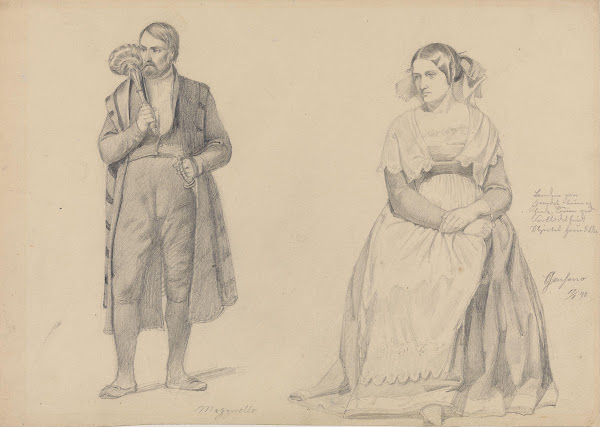 Italiensk mann og kvinne 1842