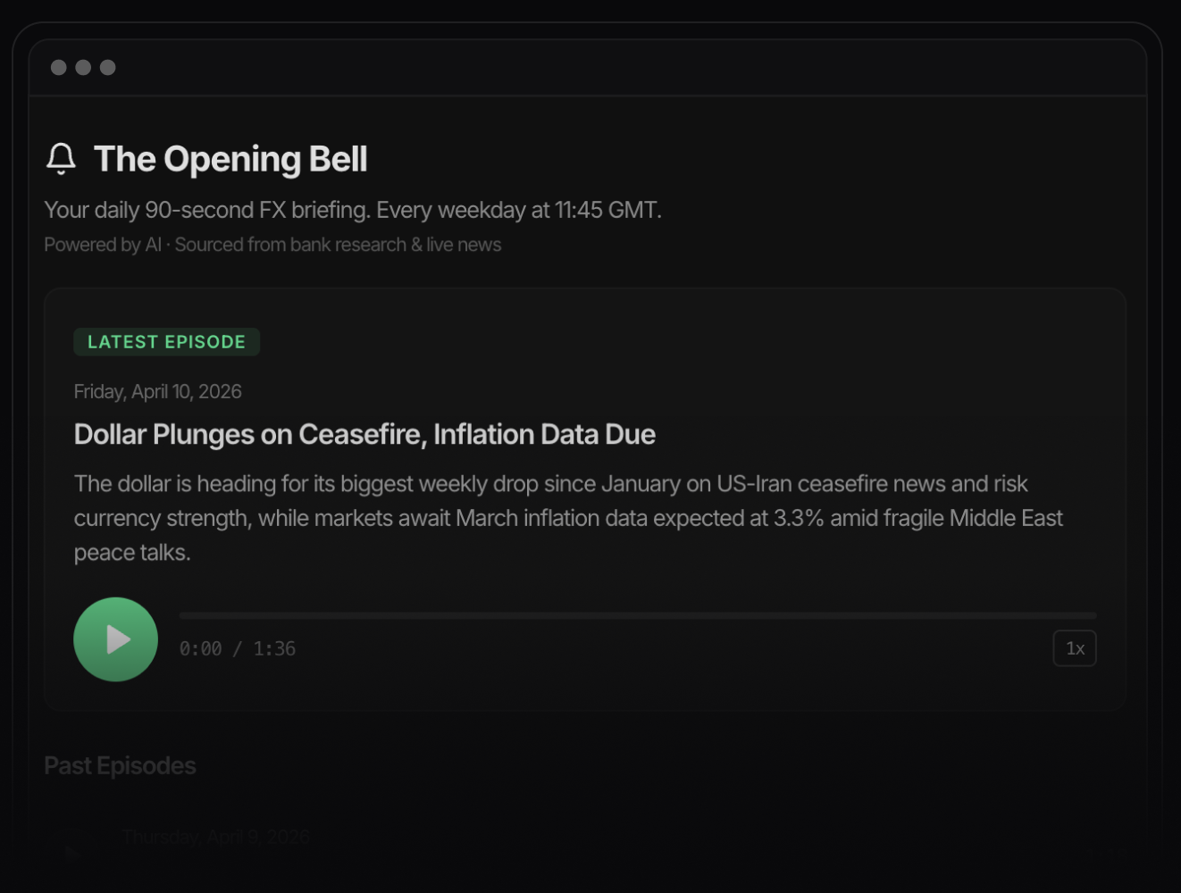 FT Intel Opening Bell daily AI audio briefing