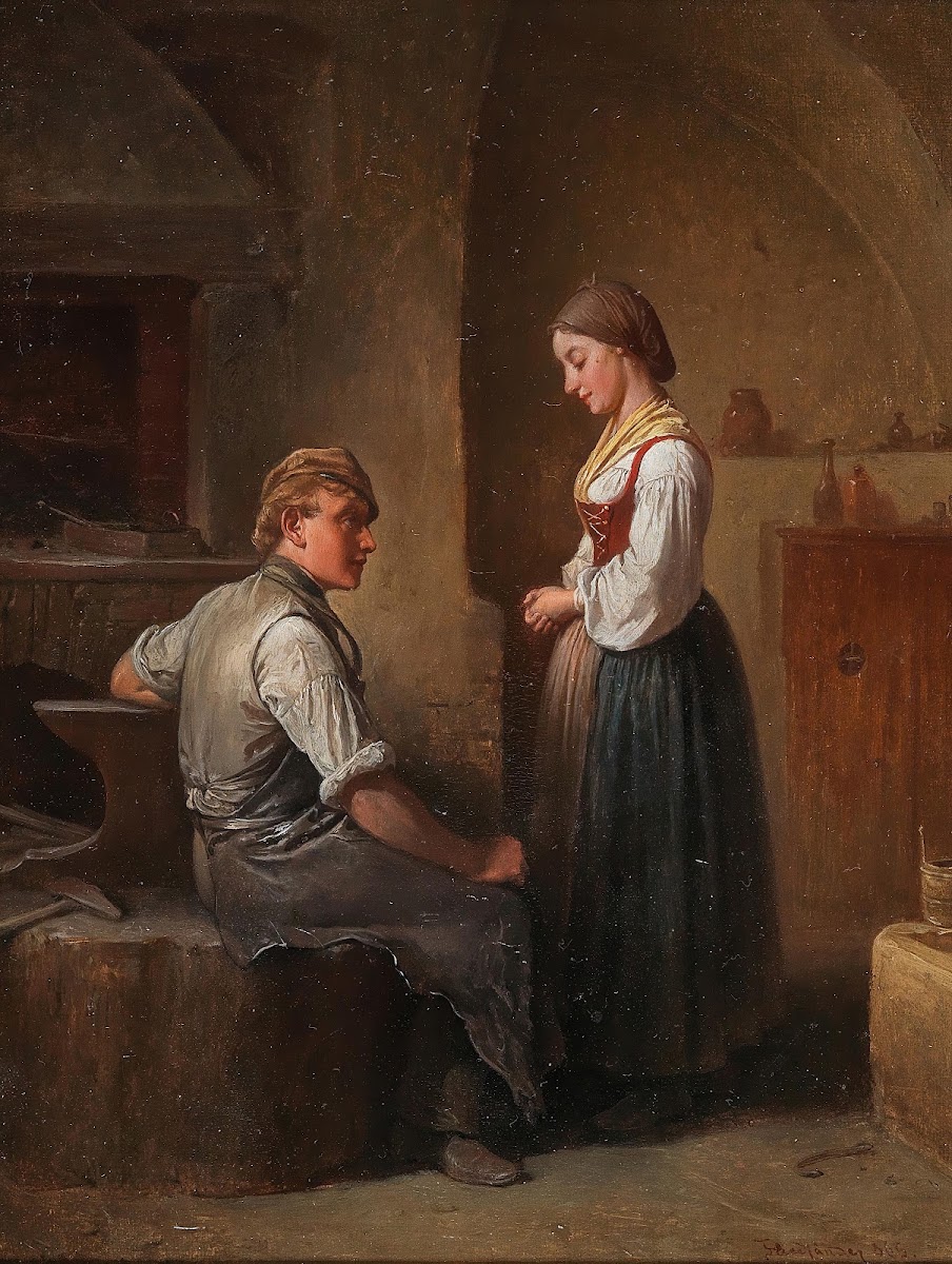 A Visit To The Smithy 1865