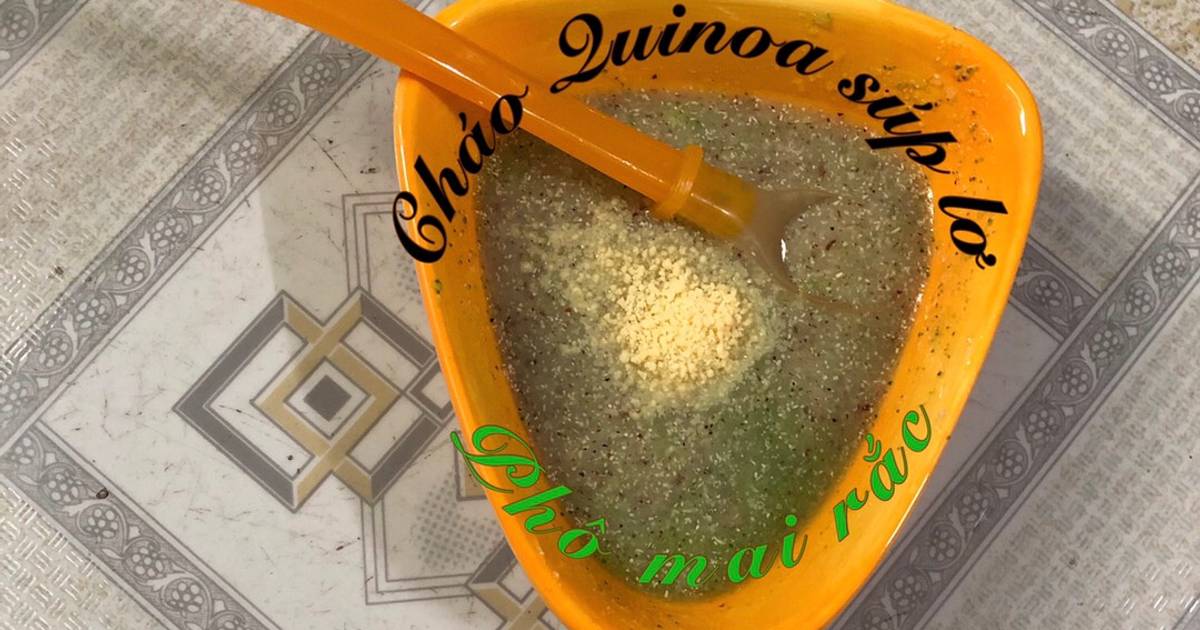 Cháo quinoa súp lơ phô mai rắc