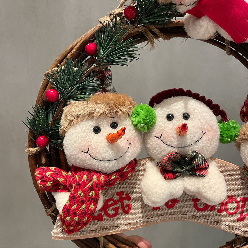 Decorative Christmas wreath with figures