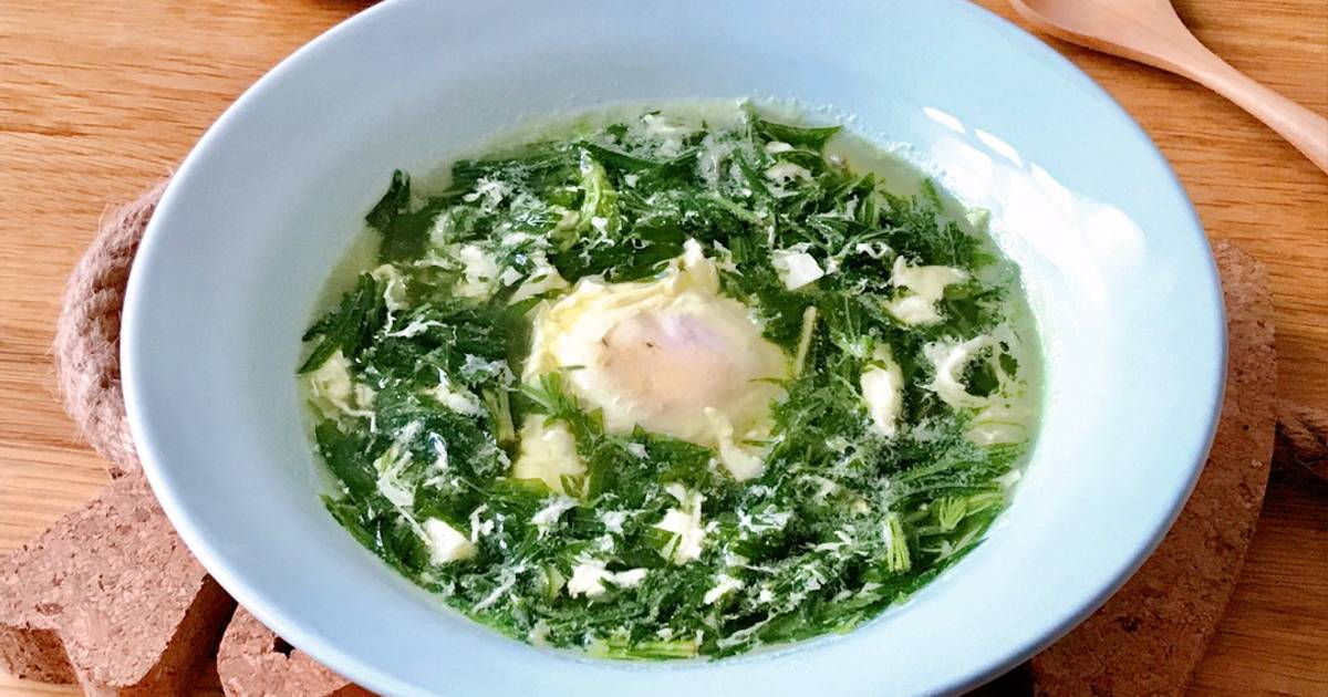 💚 Canh Ngải Cứu Trứng Gà Lòng Đào