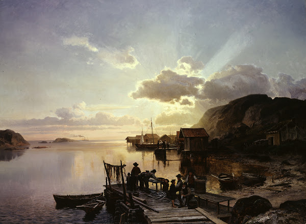 Fishing Village in Bohuslän 1867