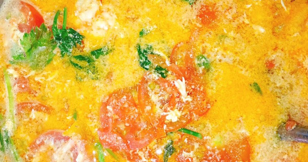 Canh tôm càng nấu cà chua