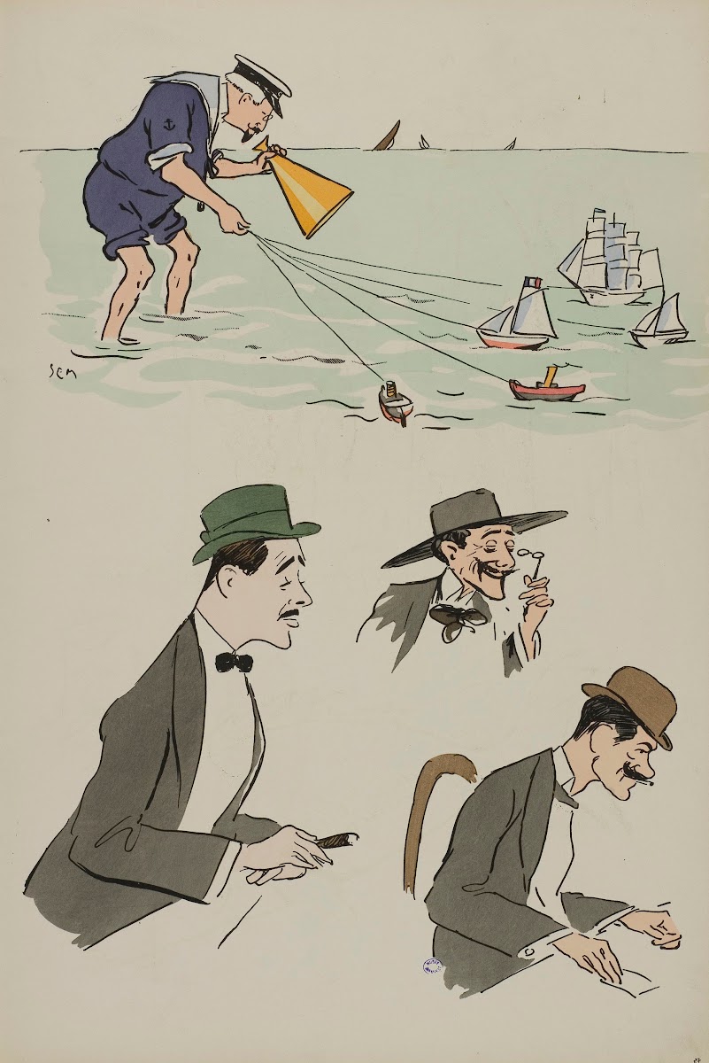 M Legru comte Louis René de Gramont comte Bruno de Boisgelin inconnu 1912