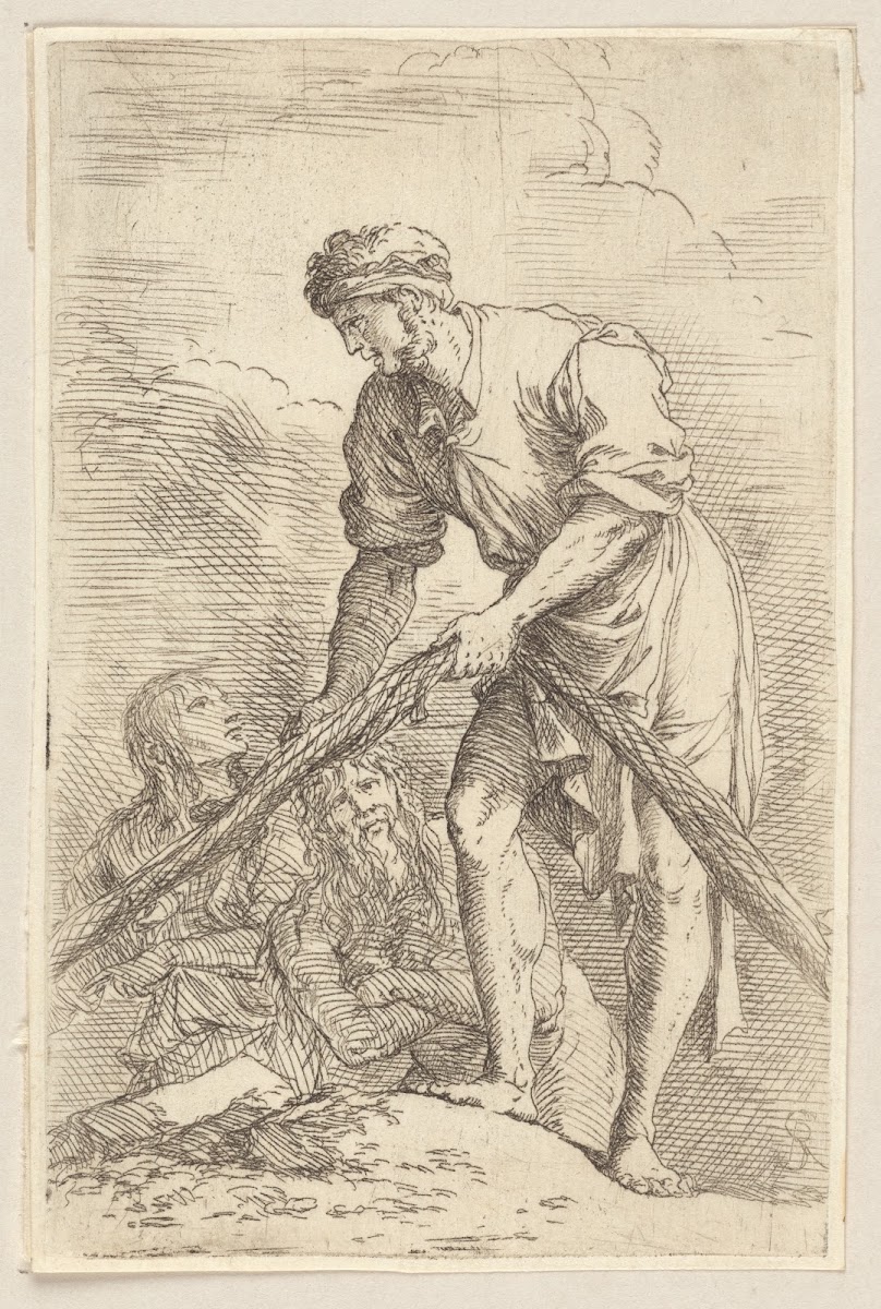 Man with Fishing Net and Two Other Figures 1656   1657