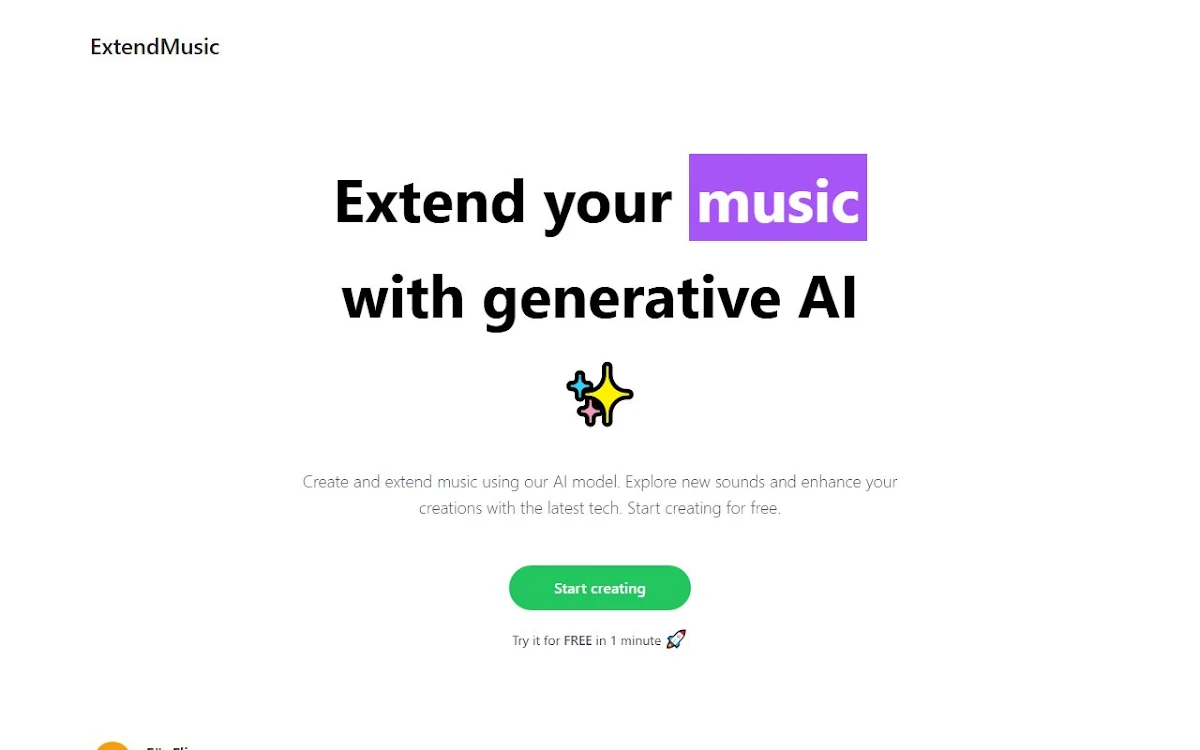 Captura de Extend music