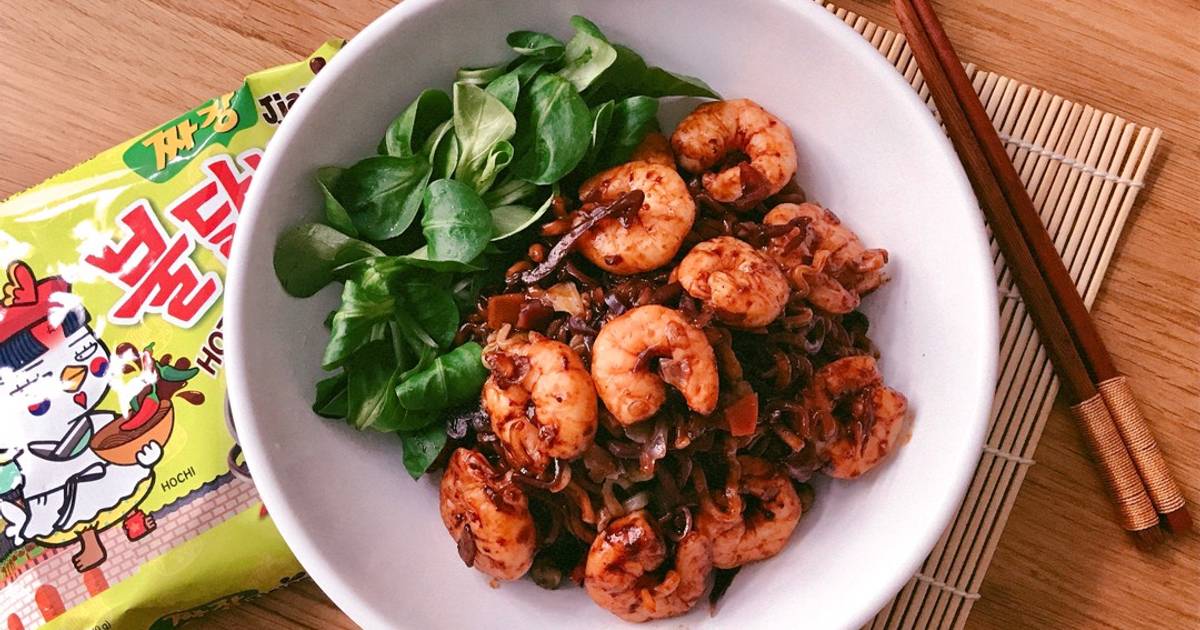 Mì Tương Đen Siêu Cay Trộn Tôm