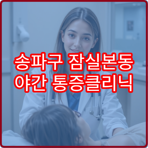 송파구 잠실본동 야간 통증클리닉 진료 가능한 병원 진료 내용 정리