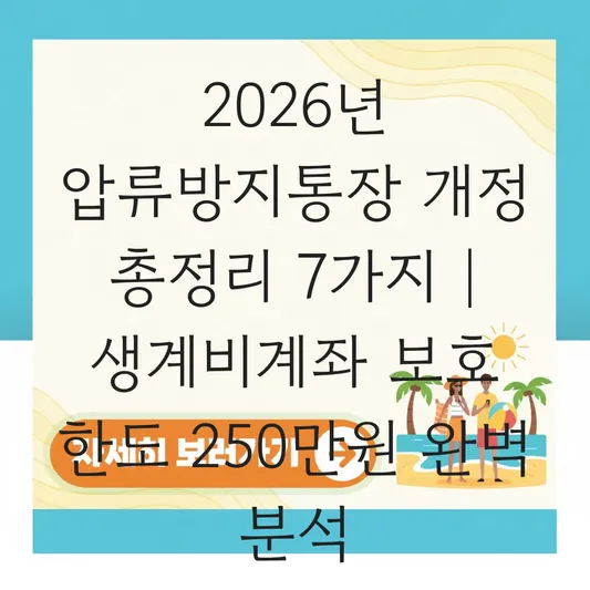 압류방지 행복지킴이 통장 개설 가능 은행 목록 및 최저생계비 입금 보호 한도 대표 이미지