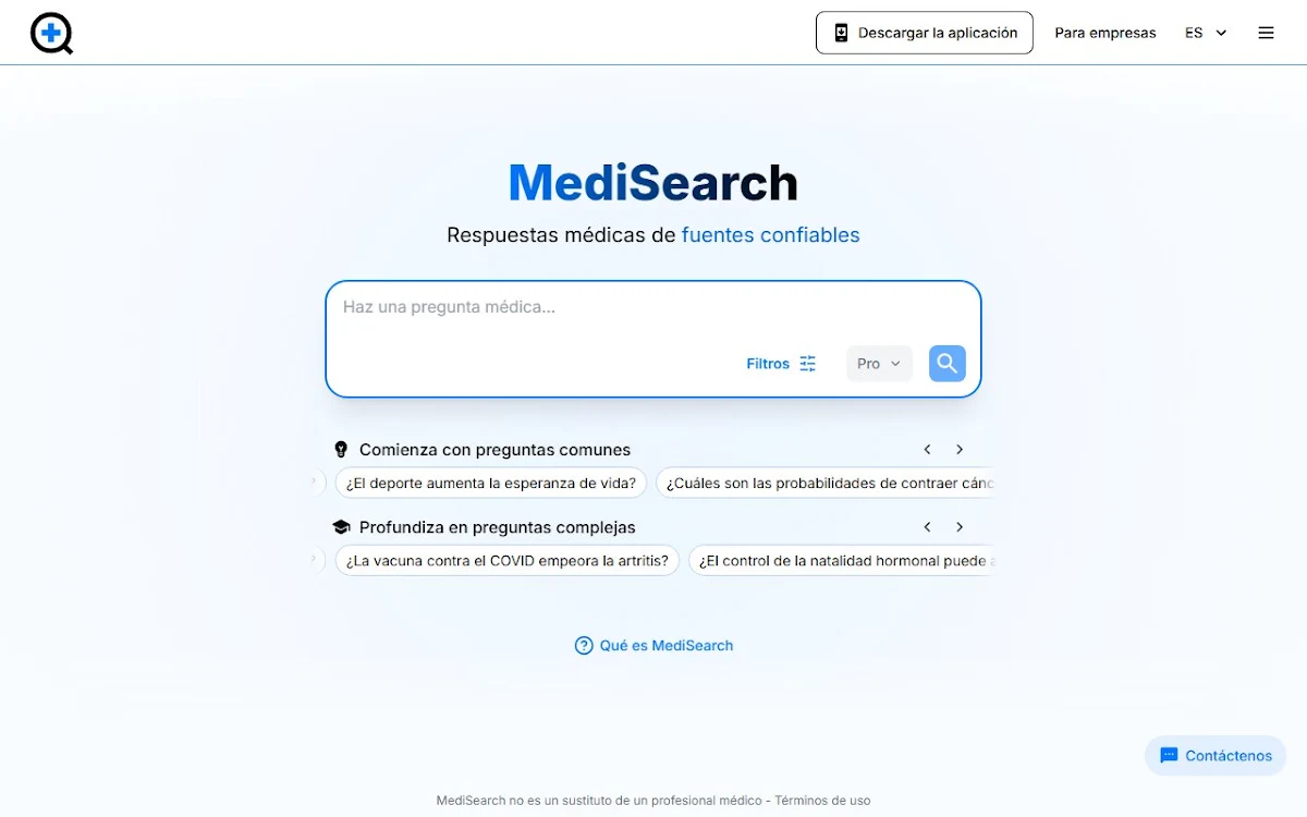 Captura de MediSearch