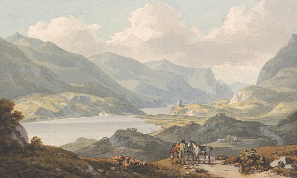 The Lakes of Llanberis  from the Road from Caernarfon Going to Llanberis Caernar