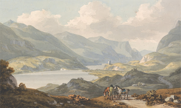 The Lakes of Llanberis  from the Road from Caernarfon Going to Llanberis Caernar