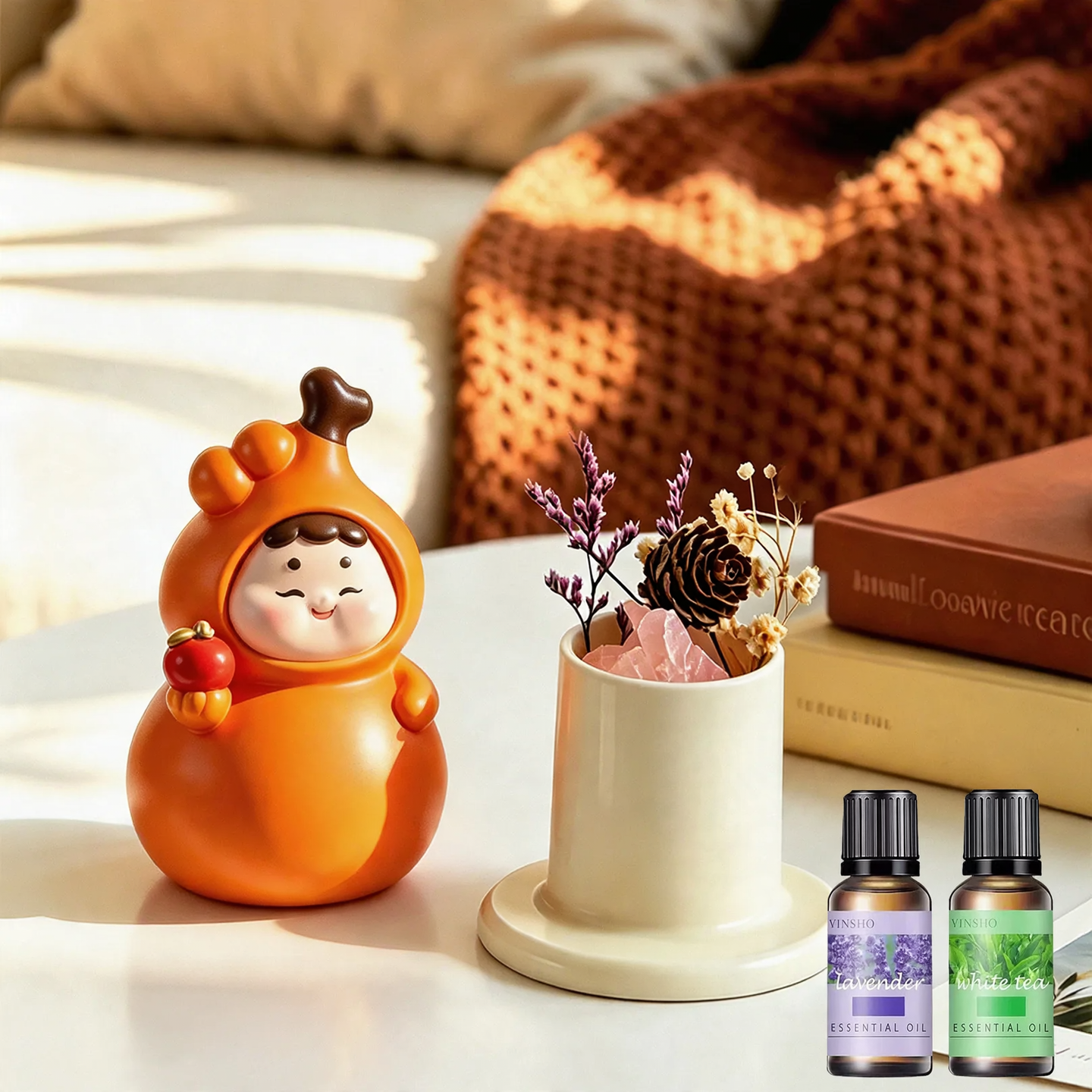 Pumpkin fragrance diffuser with fragrance stones