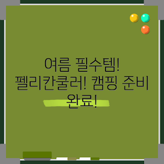 여름 캠핑, 펠리칸쿨러, 캠핑 필수템, 여름 쿨러, 아웃도어 필수아이템