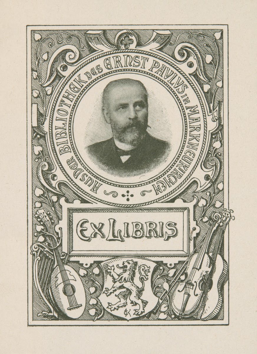 Ernst Paulus Markneukirchen  ekslibris 1899