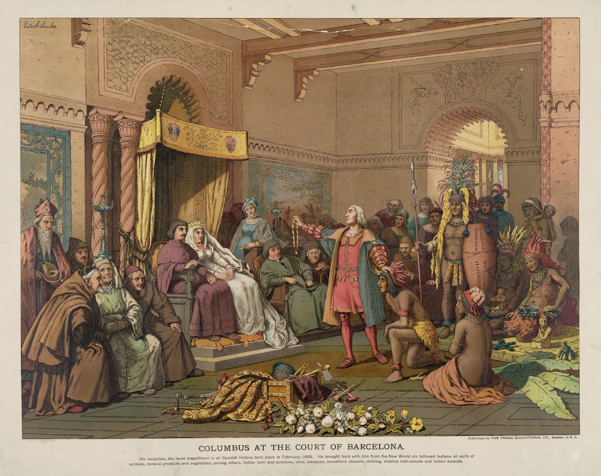 Columbus at the court of Barcelona 1893