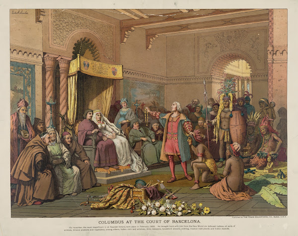 Columbus at the court of Barcelona 1893