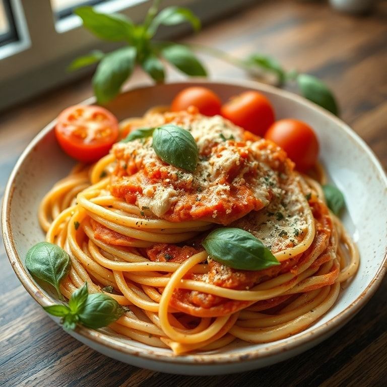 Creamy Vegan Tomato Basil Pasta Perfect for Dinner: Quick & Comforting