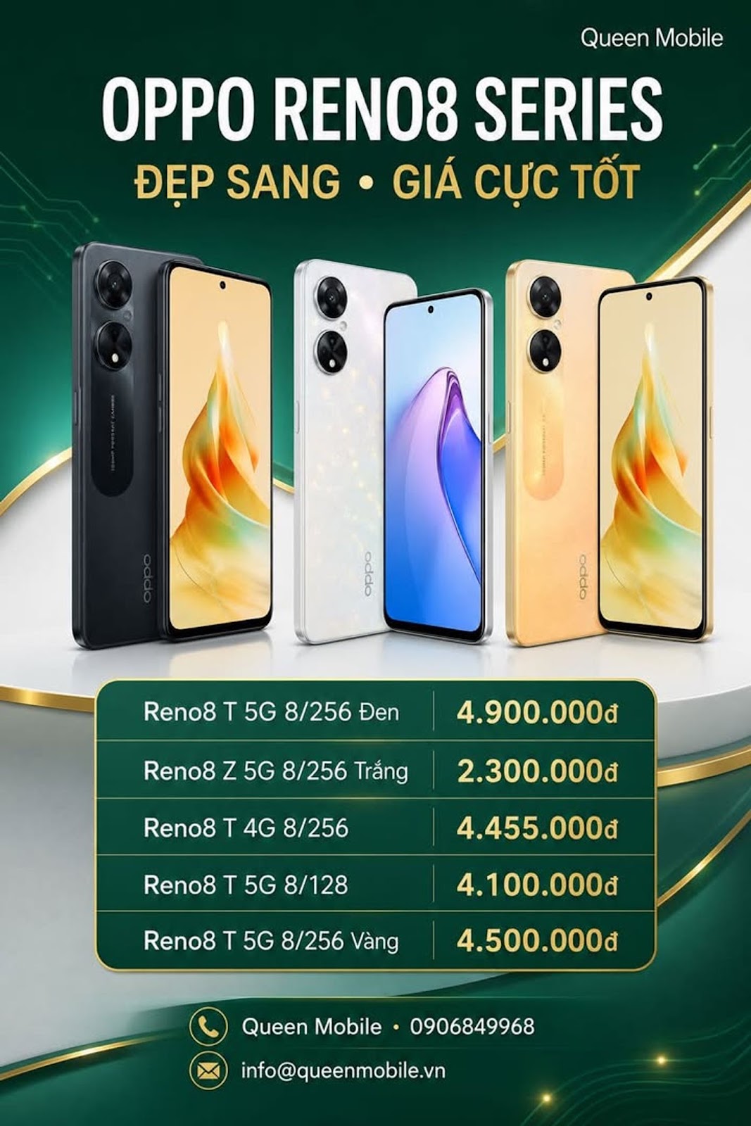 Bảng giá OPPO Reno8 T và Reno8 Z 5G – máy đẹp, giá hấp dẫn 

#OPPOReno8T...