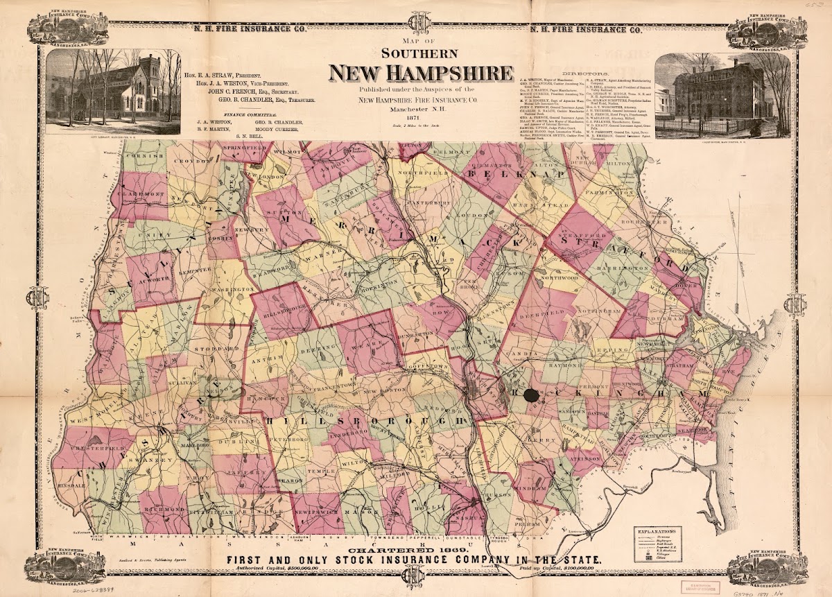 Map Of Southern New Hampshire 1871
