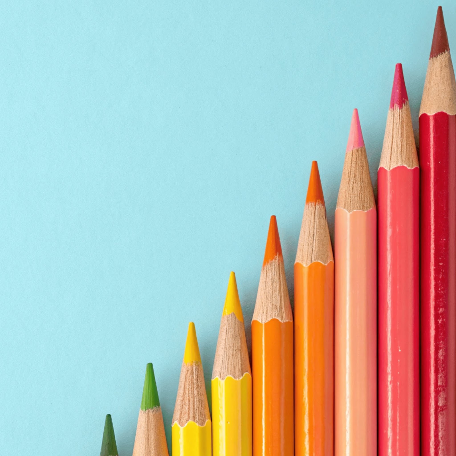 Download Colored Pencils, Art Supplies, Rainbow, Color Gradient 2K iPhone